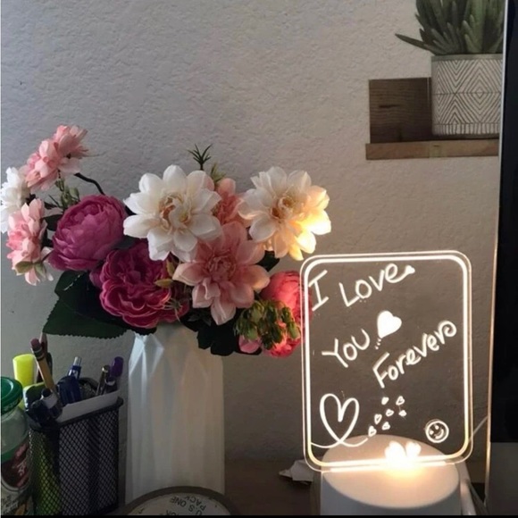 LED Writable Display Light Up Board with Marker- Home Decor Valentines Day Decor - Picture 2 of 11
